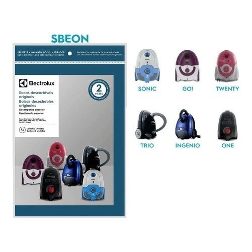 kit 3 Sbeon Saco de Pó para Aspirador One Electrolux - ONE03 | 41044032 | A20811001