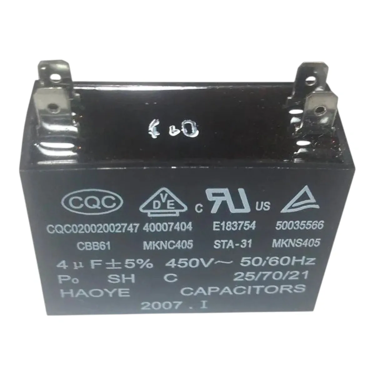 Capacitor CBB61 4uF 450VAC 33010011 Gree