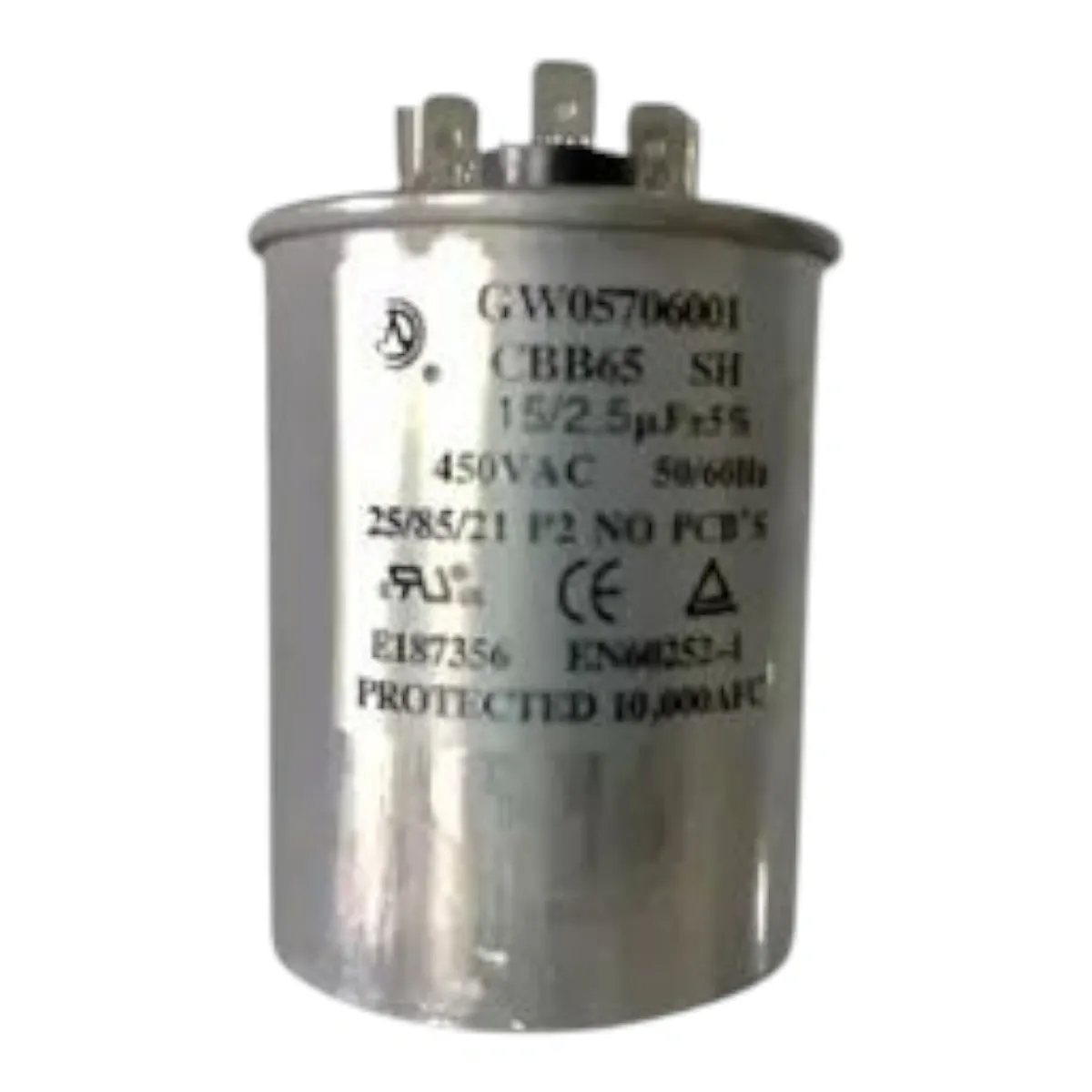 Capacitor Duplo 15+2,5uF 450V GW05706001 Midea Springer Carrier
