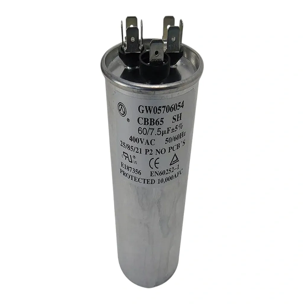 Capacitor Duplo 60+7,5uF 400VAC P2 GW05706054 Springer Carrier