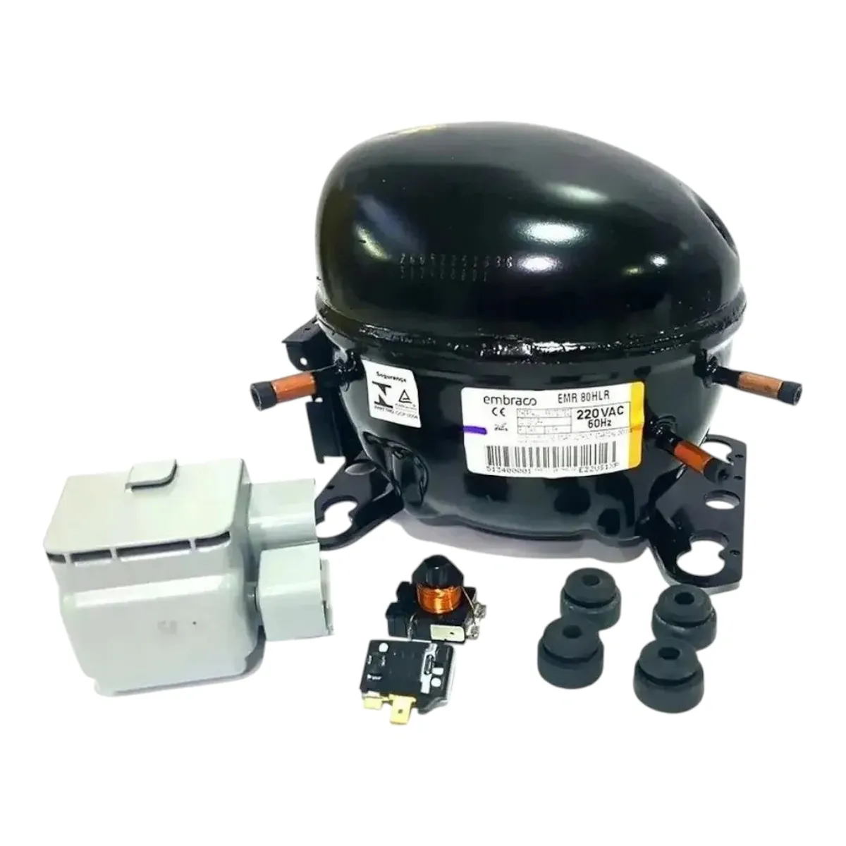 Compressor Embraco EGAS 70HLR 1/5 HP R134A 127V W10330848 Brastemp Consul