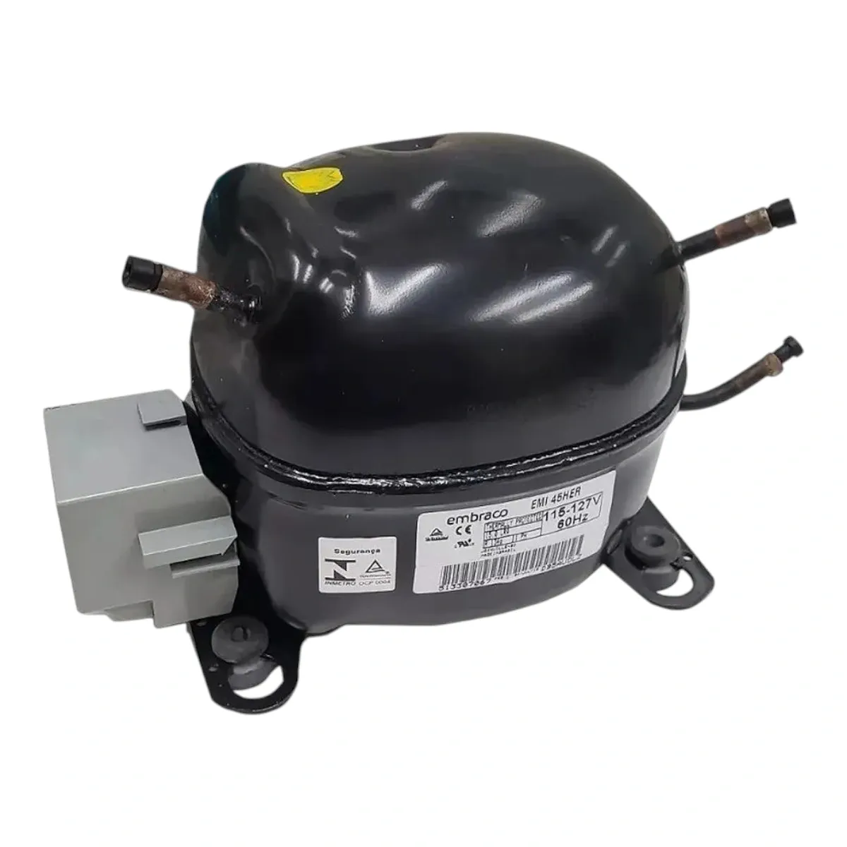 Compressor Embraco EMI 45HER 1/8 HP R134A 127V W10393802 326013527 Brastemp Consul