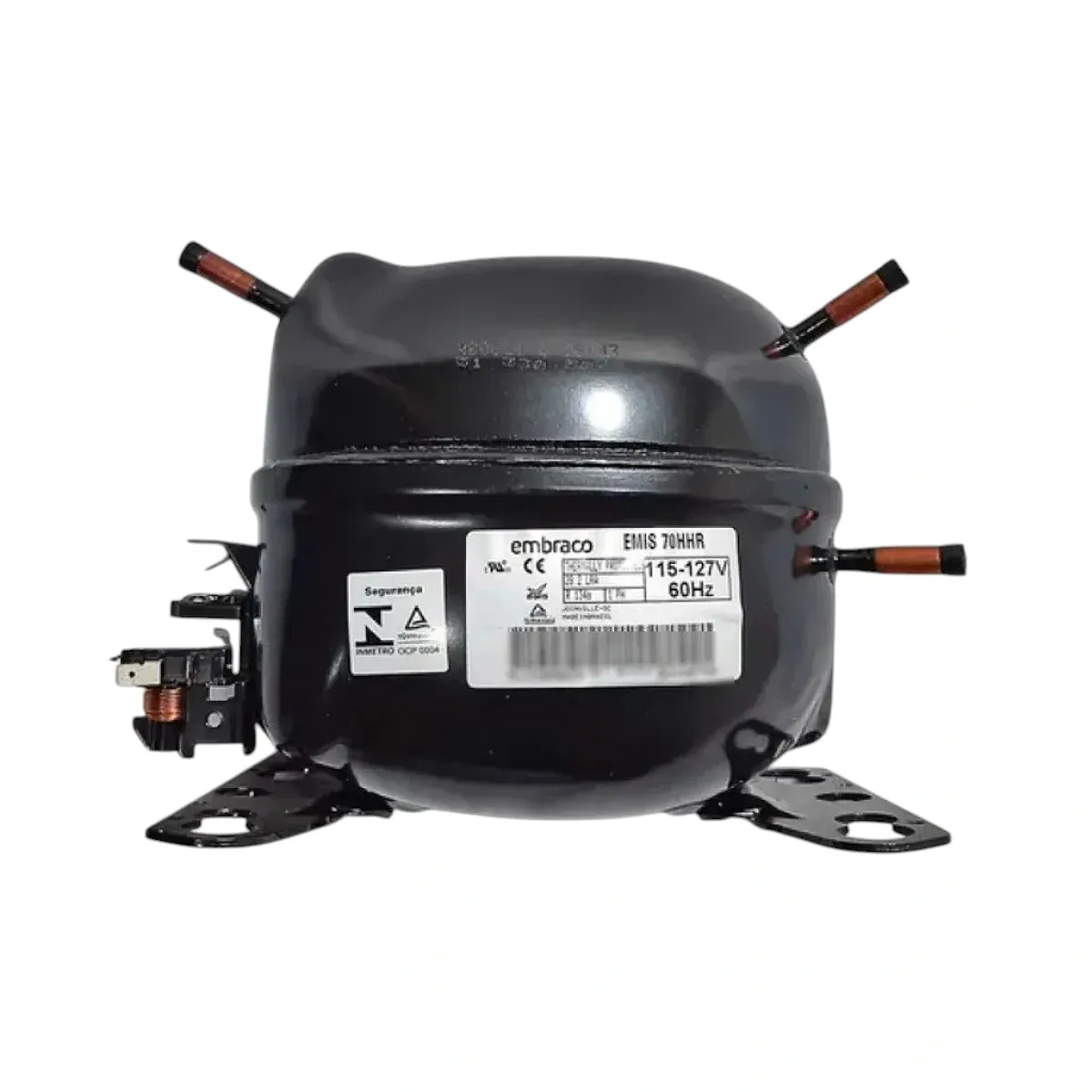 Compressor Embraco EMIS 70HHR 1/5 HP R134A 127V W10575086 Brastemp Consul