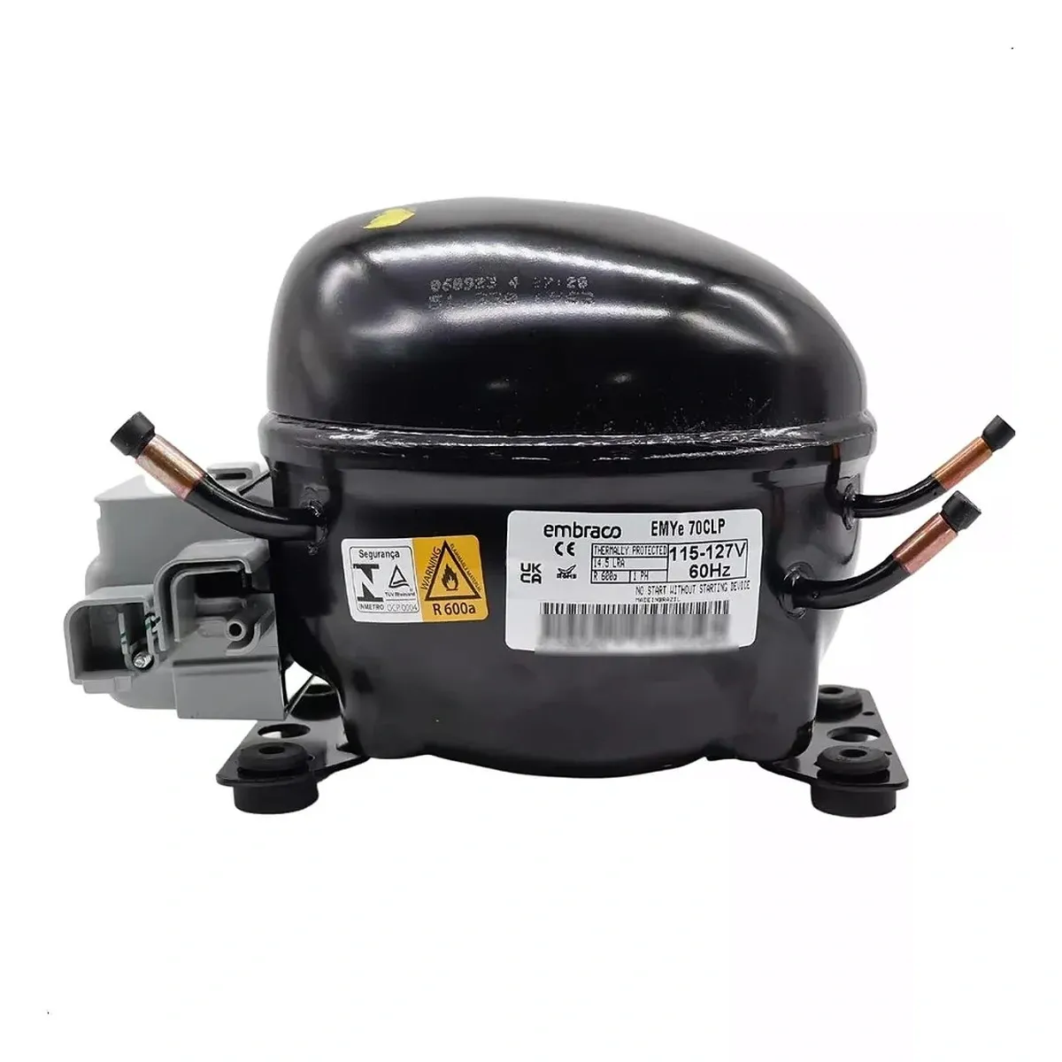 Compressor Embraco EMYE 70CLP 1/5 HP R600A 127V W11608454 Brastemp Consul