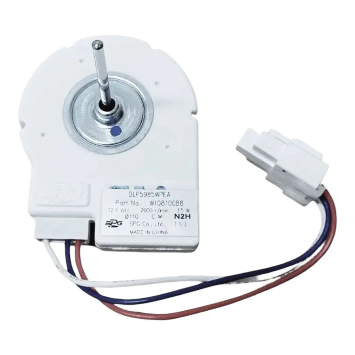 Conjunto Motor Ventilador 14VDC Refrigerador 127V 220V W10810088 Brastemp Consul