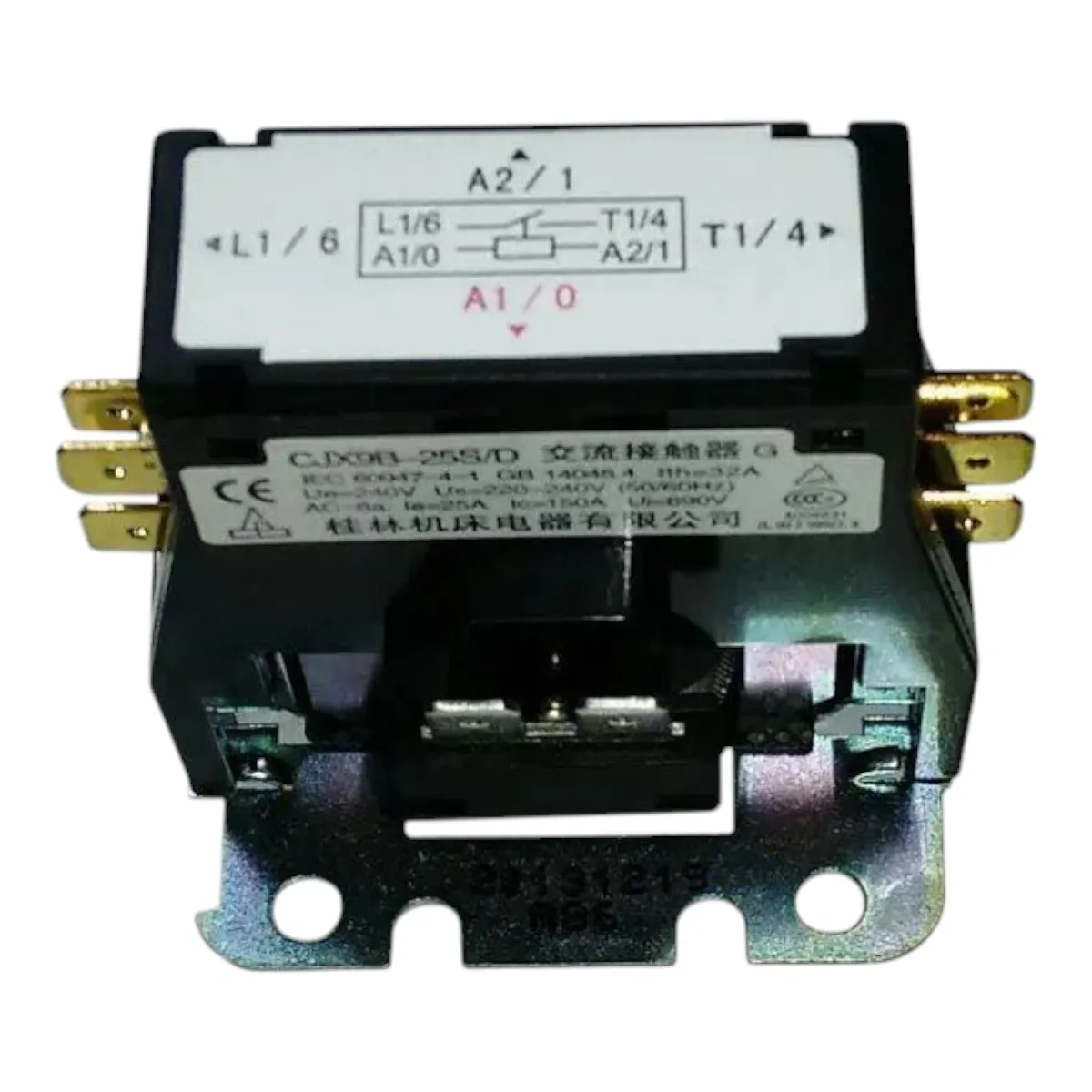 Contatora Relé CJX9B-25S/D 25A 220V 44010245 Gree