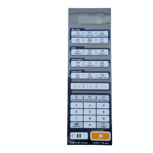 Membrana Teclado Comando 17170000A00168 Micro-ondas Midea
