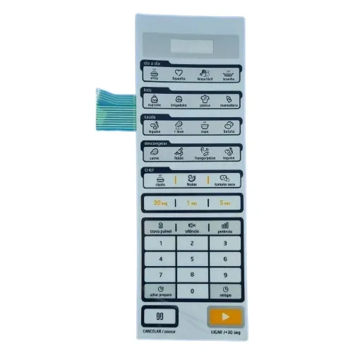 Membrana Teclado Comando 17170000A02832 Micro-ondas Midea