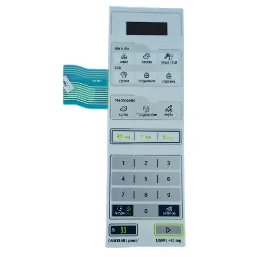 Membrana Teclado Comando 17170000A06208 Micro-ondas Midea