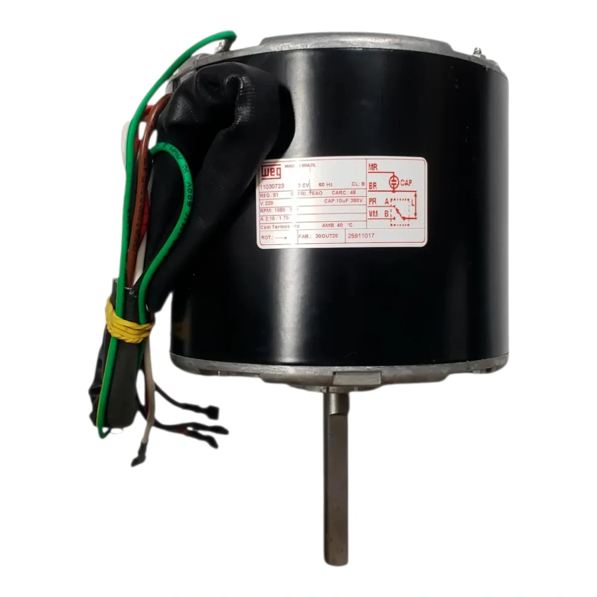 Motor cond self wall 4/5TR / 1/3CV 6P 220V 60Hz Midea 25911017
