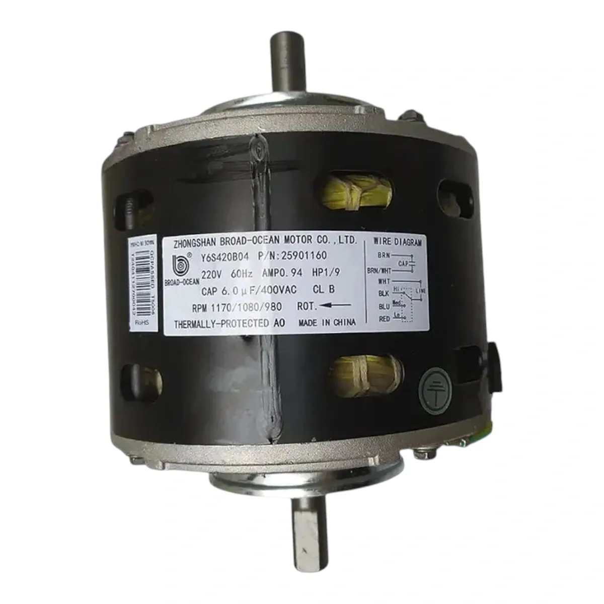 Motor Ventilador Evap. Piso Teto 1/6CV 220V 48k Btus 25901160 Springer Carrier