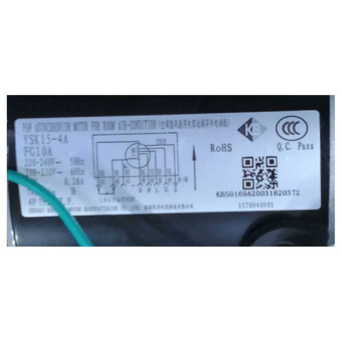 Motor Ventilador Evaporadora FG10A YSK15-4A 1570940901 Gree