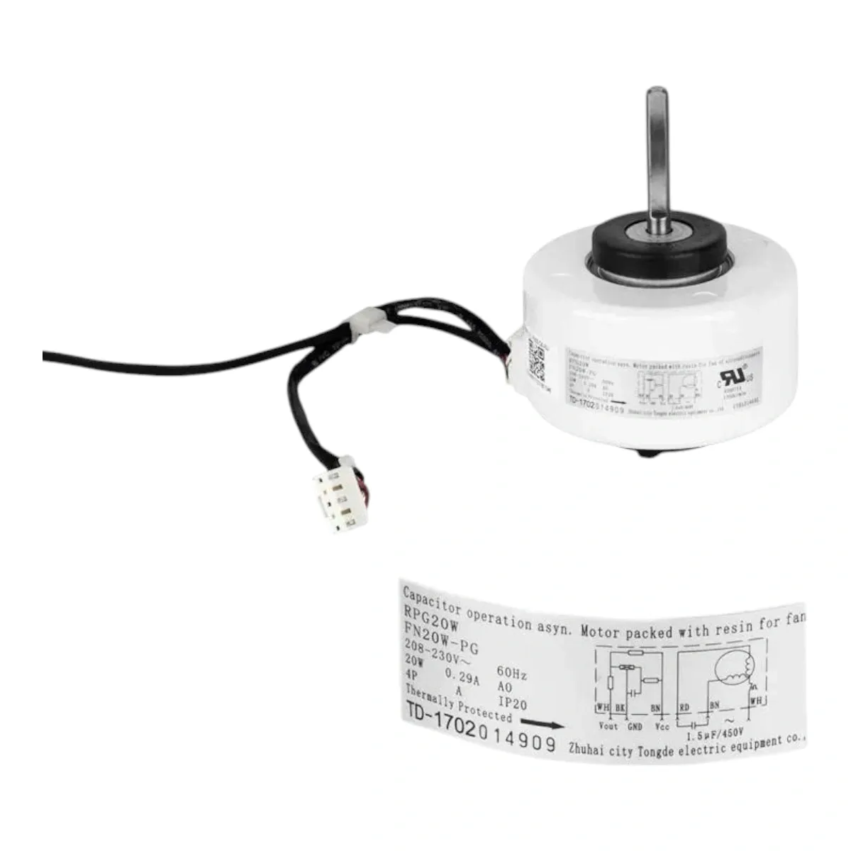 Motor Ventilador Evaporadora FN20W-PG GWC GWH 18MC 1501214601 Gree