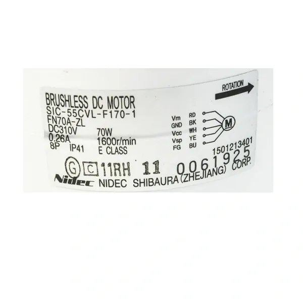 Motor Ventilador Evaporadora FN70A-ZL / ZWR70-A 1501213401 Gree