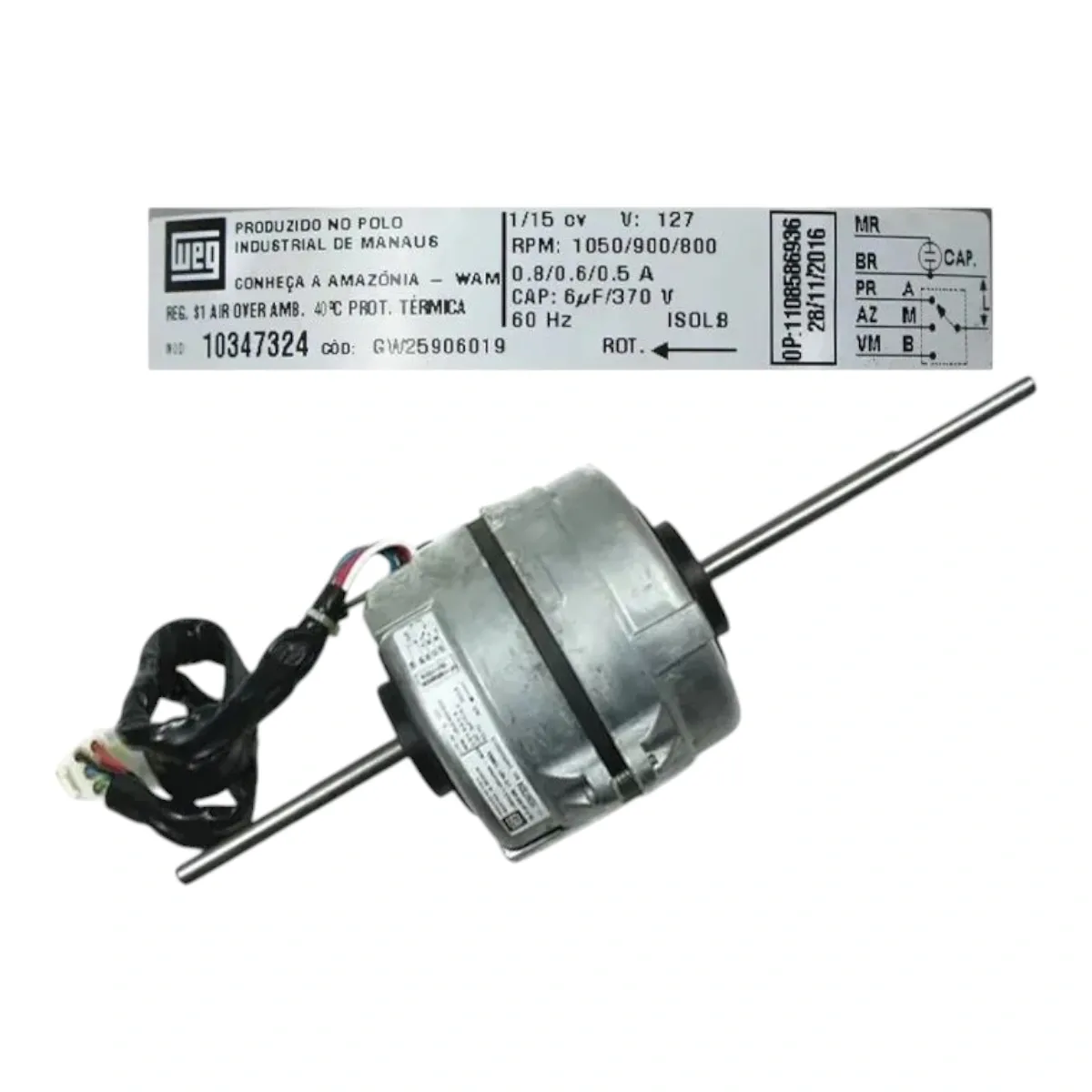 Motor Ventilador Janela GWRAC 127V GW25906019 Springer