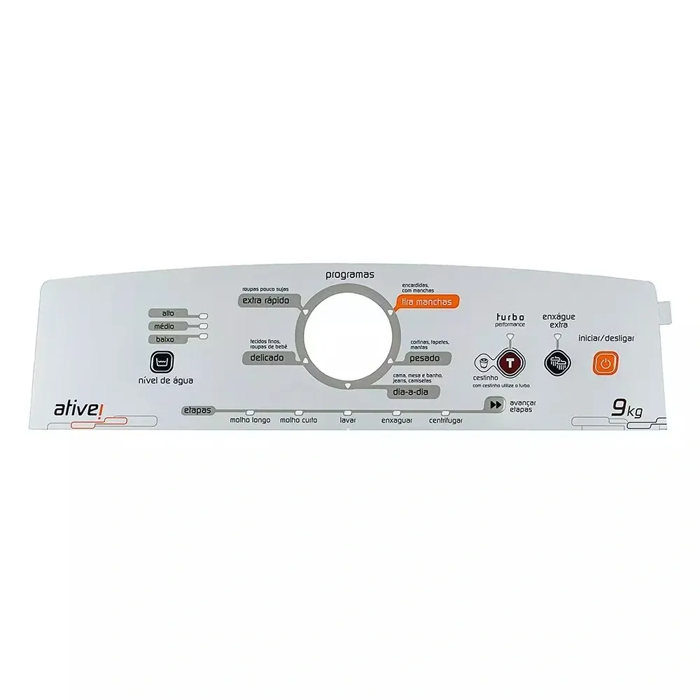 Painel Decorativo BWL09B 127V 220V Máquina de Lavar 9kg W10247043 Brastemp