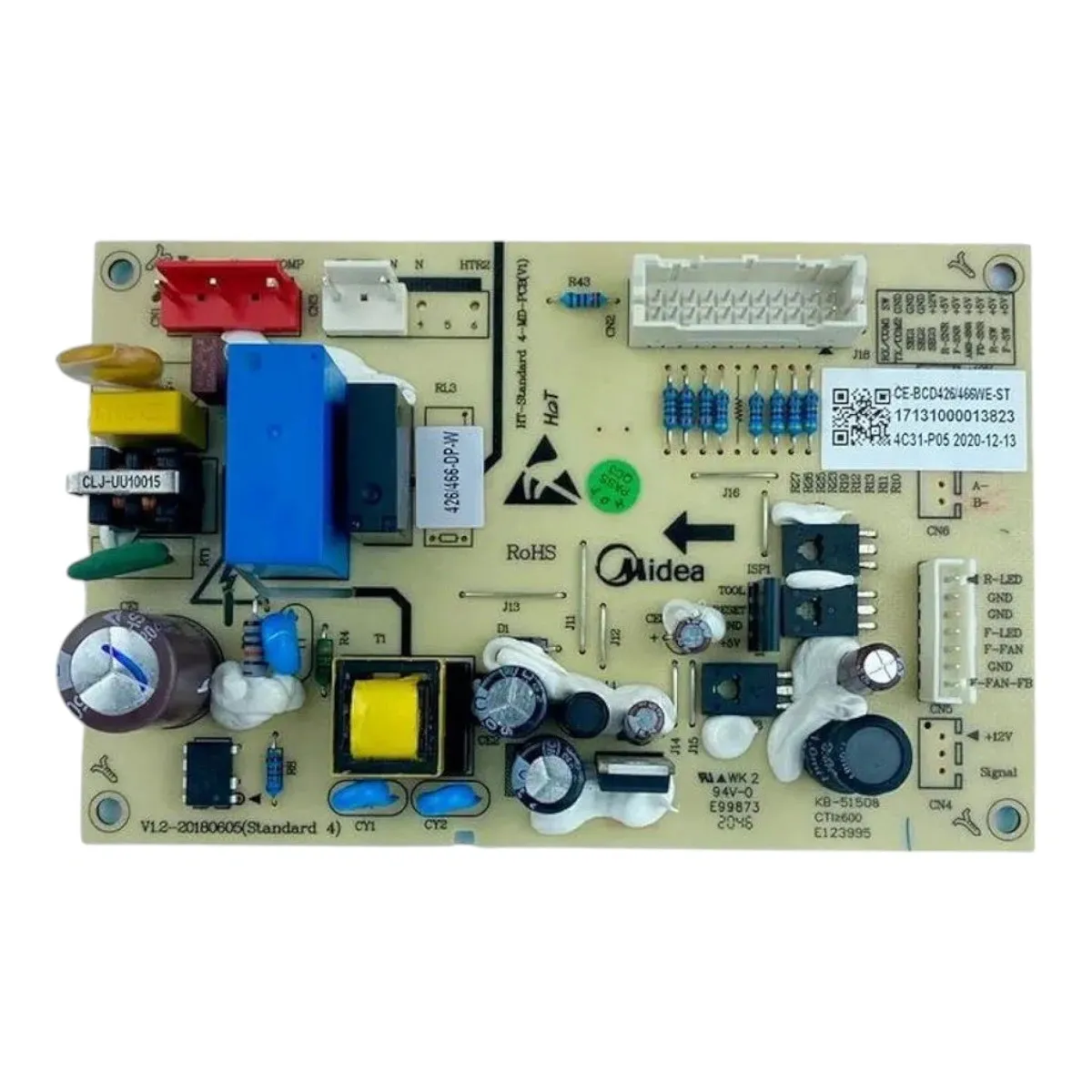 Placa Eletrônica de Controle Principal Geladeira 127V 220V 425 480L 17131000013823 Midea