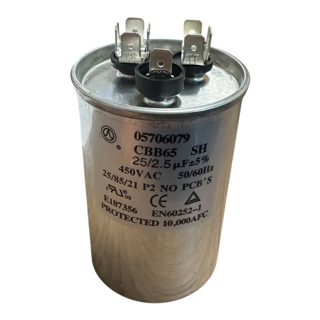 Capacitor Duplo 25+2,5uF 450VAC P2 05706079 Midea Springer Carrier