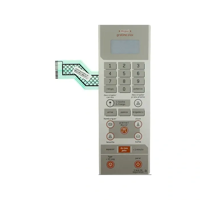 Teclado Membrana BMX35AR W10187221 Micro-ondas Brastemp Consul