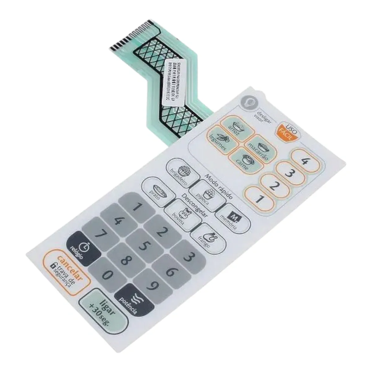 Teclado Membrana CMP25AB W10313525 Micro-ondas Brastemp Consul