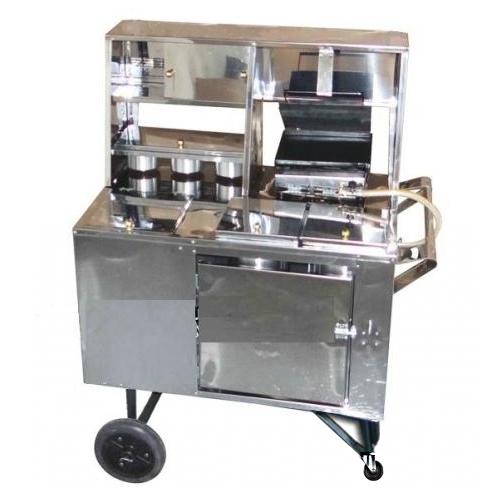 Carrinho de Hot Dog Cachorro Quente Lanches - Todo Inox - Super 2 em 1 - Kit Cars Comércio