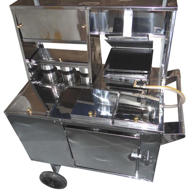 Carrinho de Hot Dog Cachorro Quente Lanches - Todo Inox - Super 2 em 1 - Kit Cars Comércio