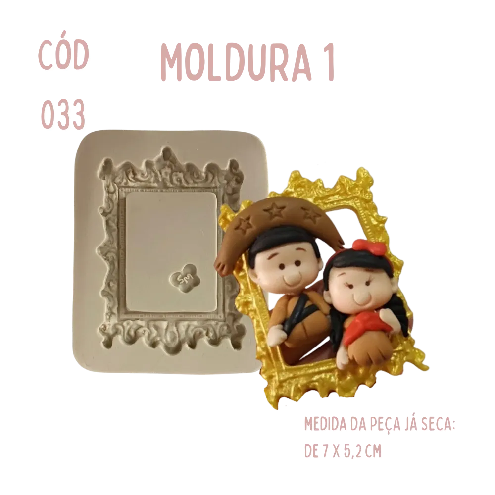 Molde de Silicone - Moldura 1 Cód 033