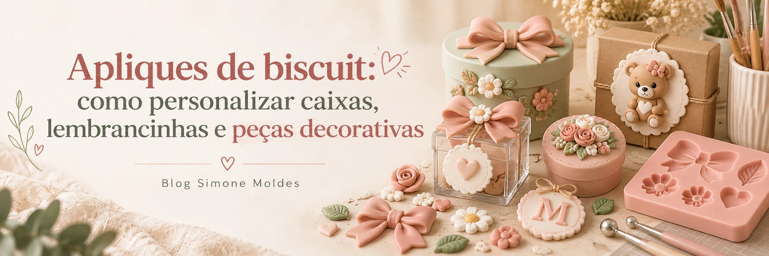 Apliques de biscuit: como personalizar caixas e peças decorativas