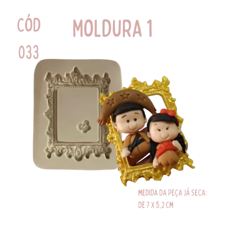 Molde de Silicone - Moldura 1 Cód 033