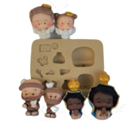 Molde de Silicone - Abençoados PP e P - Cód 1063
