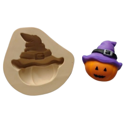 Molde de Silicone Abóbora com Chapéu - Cód 320