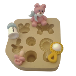 Molde de Silicone Aplique Acessórios Baby - Cód 1336