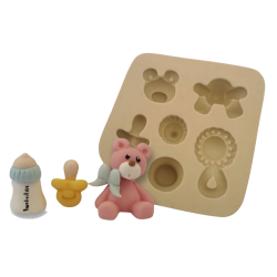 Molde de Silicone Aplique Acessórios Baby - Cód 1336