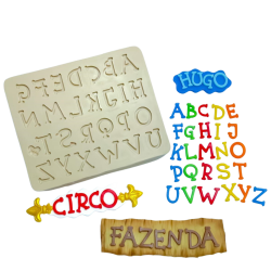 Molde de Silicone Alfabeto kids