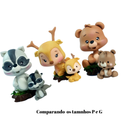 Molde de Silicone Animais do Bosque  G