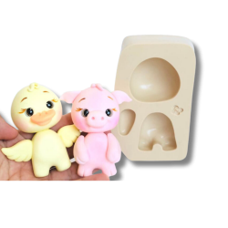 Molde de Silicone Animalzinho em Pé M