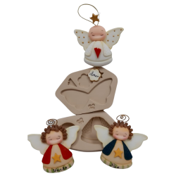 Molde de Silicone Anjo Country - Cód 933