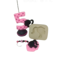 Molde de Silicone Aplique Boneca cód 379