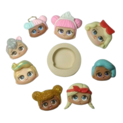 Molde de Silicone Aplique cabeça Lisa LOU - cód 378