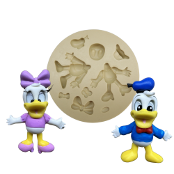 Molde de Silicone Aplique Casal de Patos - Cód 1272