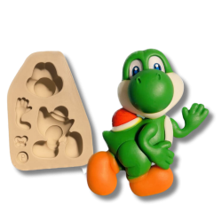 Molde de Silicone Aplique Dino Bross - Cód 1264
