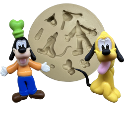 Molde de Silicone Aplique Dog Animado - Cód 1273
