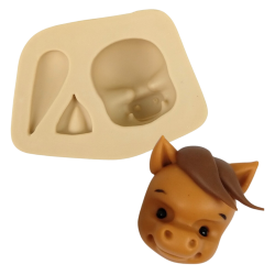 Molde de Silicone Aplique Fazendinha Cavalo