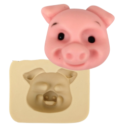 Molde de Silicone Aplique Fazendinha Porquinho