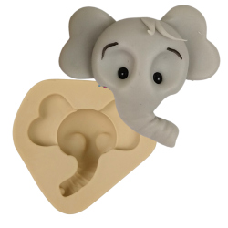 Molde de Silicone Aplique Safari Elefante