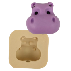 Molde de Silicone Aplique Safari Hipopótamo