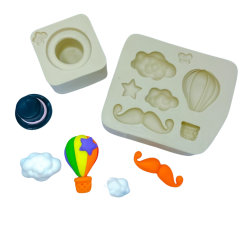 Molde de Silicone Apliques Bigodudo