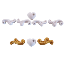 Molde de silicone - Arabesco com coração cód 116