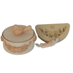 Molde de Silicone Arabesco Rosas - Cód 1083