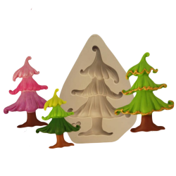 Molde de Silicone Árvore de Natal Fadas - Cód 1120
